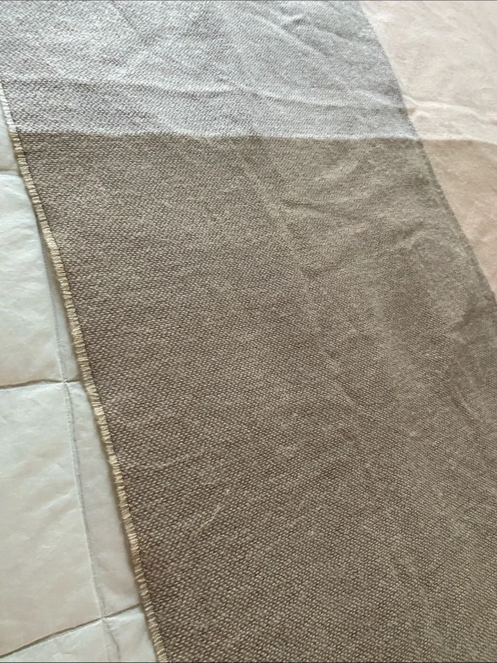 H&M Two-Tone Pink and Taupe Fringed Wrap Scarf